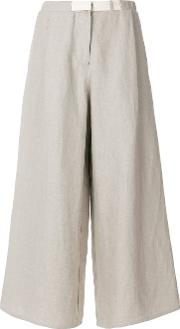 Flared Cropped Trousers 