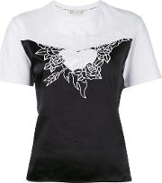 Each X Other Other Embroidered Heart Contrast Top Women Silkcotton M, Black 