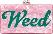 Jean Weed Clutch Women Acrylic One Size, Pinkpurple