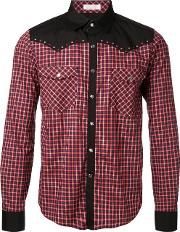 Checked Shirt Men Cotton 2, Red