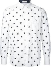 Education From Youngmachines Stars Print Shirt Men Cotton 1, White 