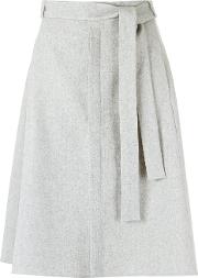 A Line Skirt Women Cotton 42, Grey