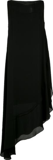 Asymmetric Midi Dress Women Polyester