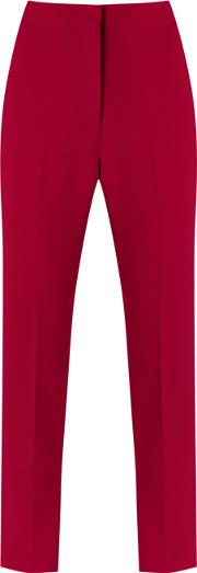 Cropped Trousers Women Polyesterspandexelastaneviscose 40, Red