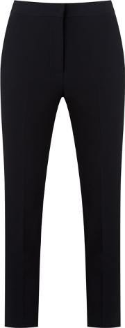 Tailored Trousers Women Polyester 38, Black