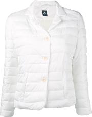 High Neck Puffer Jacket Women Polyester L, White