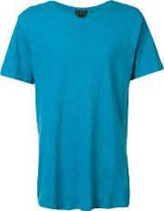 'axel' Crewneck T Shirt Men Cottoncashmere L, Blue