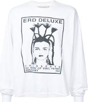 E.r.d. Deluxe Long Sleeve T Shirt Unisex Cotton Xl, White