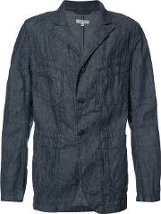 Chambray Jacket Men Cotton L, Blue