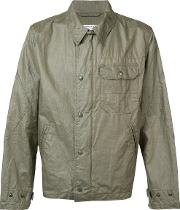 Chest Pocket Jacket Men Linenflax M, Green