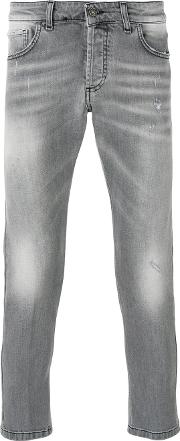 Cropped Skinny Jeans Men Cottonspandexelastane 33, Grey