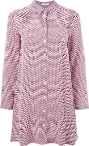 'lenox' Shirt Dress Women Silk S, Pinkpurple