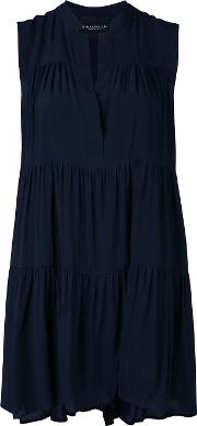 Ruched Mini Dress Women Silkacetate 42, Blue