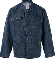 Buttoned Jacket Men Linenflax L