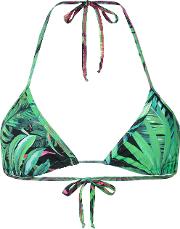 Ermanno Scervino Palm Bikini Top Women Polyamidespandexelastane S, Green 