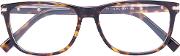Ermenegildo Zegna Square Frame Glasses Men Acetatemetal 55, Brown 