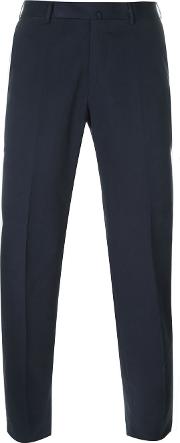 Tailored Straight Trousers Men Cottonspandexelastanecashmere 50, Blue