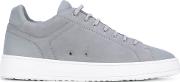 . Lace Up Sneakers Men Leatherrubber 43, Grey