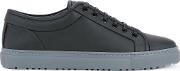 . Midnight Bone Sneakers Unisex Calf Leathernappa Leatherrubber 45, Black