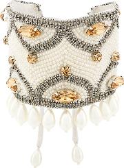 Crystal Pearls Embellished Bracelet 