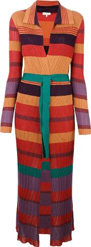 Etro Long Striped Ribbed Cardigan Women Cottonpolyamideviscose 44 