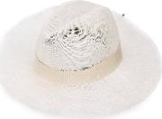 Band Detail Fedora Hat Women Sisalacetate One Size, Women's, Nudeneutrals