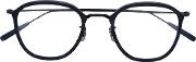Eyevan7285 Square Frame Glasses Unisex Acetatetitanium 47, Black 