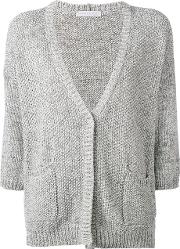 Knit Cardigan Women Cotton 42, Women's, Grey