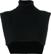 Ribbed Roll Neck Overlayer Top 