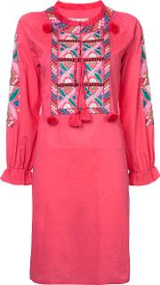 Lou Lou Dress Women Cotton Xs, Pinkpurple