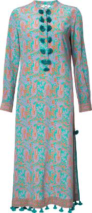 Paolina Paisley Print Midi Kaftan Dress 