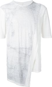 Forme D'expression Asymmetric Hem T Shirt Men Linenflax M, White 
