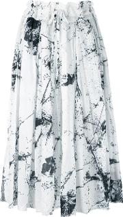 Forme D'expression Printed Midi Skirt Women Cottonlinenflax M, White 