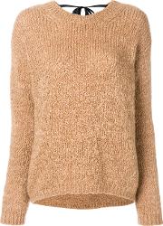Forte Forte Lace Up Back Jumper Women Silkpolyamidecashmeremohair I, Brown 