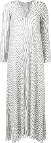 V Neck Striped Shift Dress Women Linenflax I, Women's, White