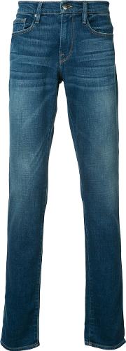 Straight Leg Jeans Men Cottonpolyesterspandexelastane 31, Blue