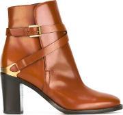 Almond Toe Ankle Boots Women Leatherrubber 38, Women's, Brown