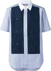 Paneled Shortsleeved Shirt Men Cotton S