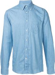 Luxury Hobd Shirt Men Cotton S, Blue
