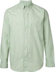 Organic Oxford Shirt Men Cotton M, Green