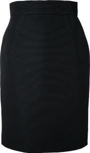 Mid Pencil Skirt Women Cottonacrylic 38, Women's, Black
