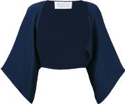 Loose Sleeve Bolero Women Silk 44, Blue