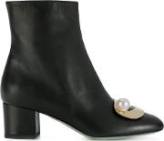 Giannico Mascherina Ankle Boots Women Leathernappa Leather 40, Black 