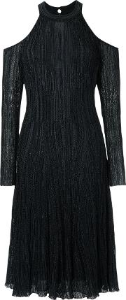 Midi Knit Dress Women Polyesterviscose P, Women's, Black