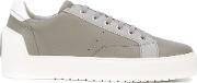 Lace Up Trainers Men Calf Leatherleathercalf Suederubber 10, Grey