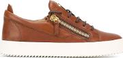 Frankie Low Top Sneakers Men Calf Leatherleatherrubber 39, Brown
