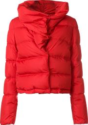 Givenchy High Collar Puffer Jacket Women Feather Downpolyamideviscose 38, Red 