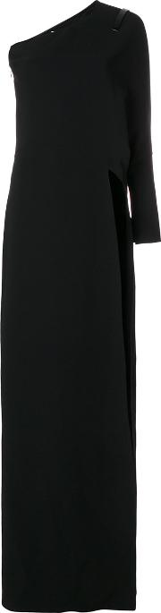 Givenchy One Shoulder Evening Dress Women Silkspandexelastaneacetateviscose 38, Black 