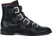 Studded Ankle Boots Men Leather 42, Black