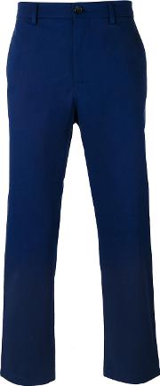 Chino Trousers Men Cotton L, Blue